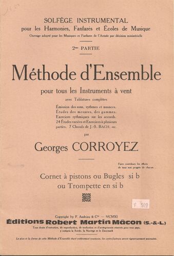 Methode D'ensemble Pour Les Instruments À Vent Partie Directrice En Si B