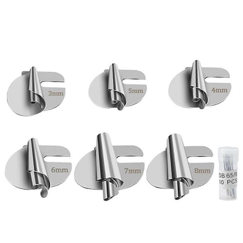 Pied d'ourlet roulé de couture universel 6 pièces, pied de pression roulé de 3 à 8 mm de large, pied de biche de machine à coudre pied d'ourlet