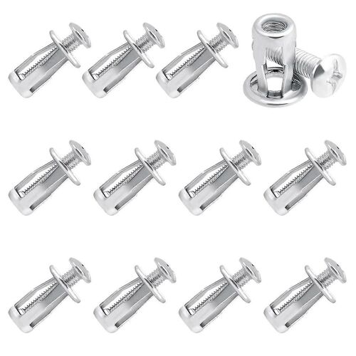 Vis d'ancrage de porte creuse Ensemble de fixation de cavité métallique creuse M6 Jack Nuts Insert Nuts Écrous de pétales 12 PCS