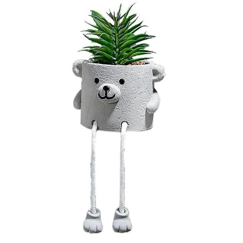 Plante en pot artificielle Fausse plante succulente mignonne jambe suspendue en céramique en pot plantes succulentes Decor pour D