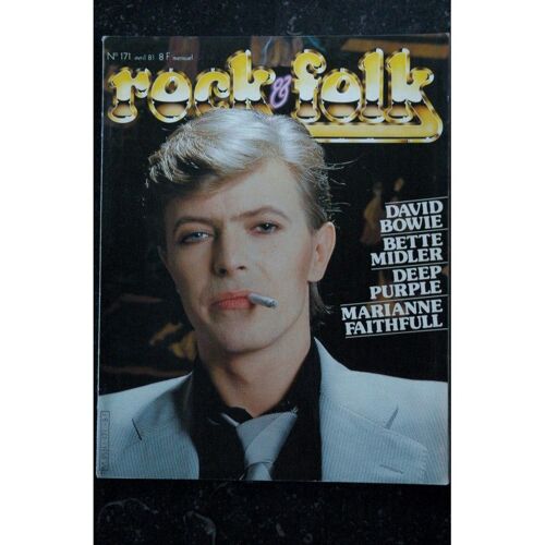 Rock & Folk 171 Avril 1981 Cover David Bowie + Poster Bette Midler Deep Purple Marianne Faithfull