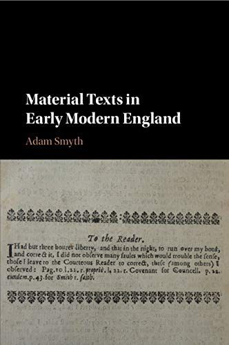 Material Texts In Early Modern England