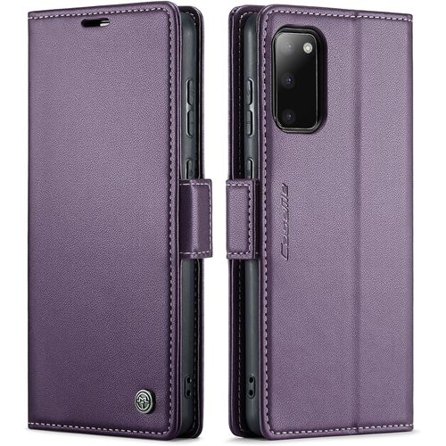 Coque Pour Samsung Galaxy S20 Fe Etui Avec [Rfid Blocage], Housse En Premium Cuir Pochette Portefeuille Rabat Clapet Case Porte Carte Magnetique Etui Pour Samsung S20 Fe - Violet