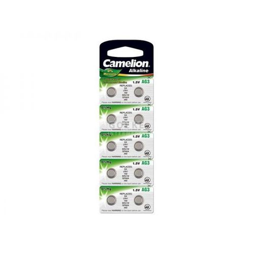 10 Camelion AG3 / LR41 / 192 / 392 pile bouton longue durée de vie (date d expiration marqué)
