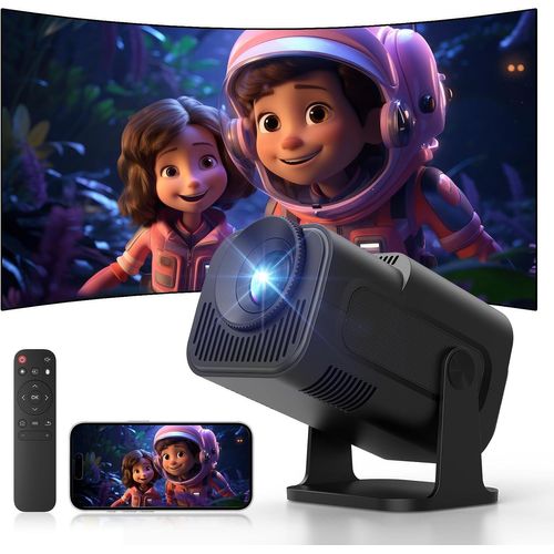 4K Videoprojecteur [2025 Upgraded/App Intégrée] Videoprojecteur Portable Con Wifi 6 Bluetooth 5.4 Supporté 4K 1080P,Auto Keystone Rotatif 180°,Projecteur Video Exterieur Hdmi/Usb