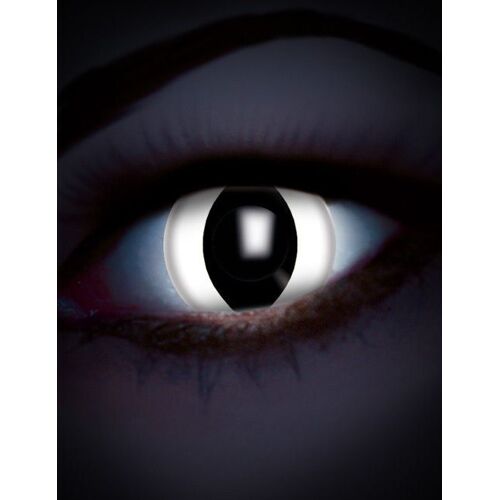 Lentilles Fantaisie Uv Il Reptile Blanc Adulte Taille Unique