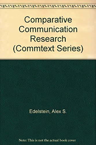 Comparative Communication Research (Commtext Series)