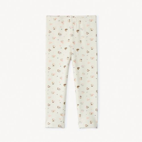 Caleçon Imprimé Et Doublé Sherpa Pour Bébé Fille - Ecru