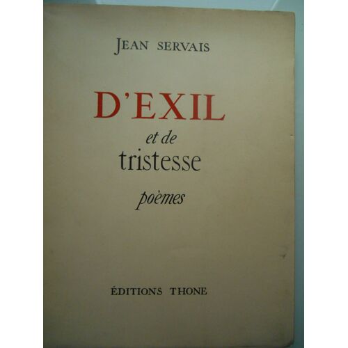D'exil Et De Tristesse (Poèmes)