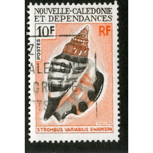 Timbre Oblitéré Nouvelle Calédonie Et Dépendances, Strombus Variabilis Swainson, 10f, Postes, Rf