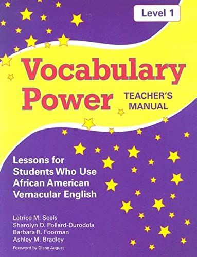 Vocabulary Power Level 1: Lessons For Students Who Use African American Vernacular English: 1