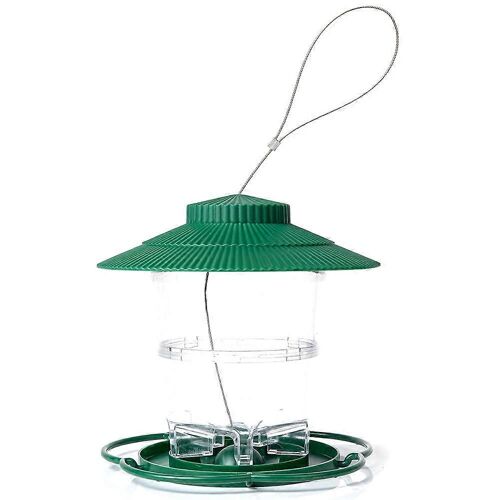 Mangeoire à oiseaux pliable suspendue Mangeoire à oiseaux de jardin Étanche en plein air Maison d'alimentation pour oiseaux sauvages Cage d'alimentation pour oiseaux (vert)