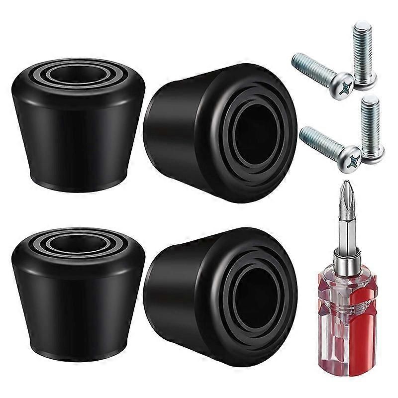 Lot De 48 Patins Ronds En Caoutchouc Noir Anti-rayures Avec Vis Assorties Et Rondelle Intégrée En Acier Inoxydable Pour Planche à Découper, Amplificateurs, Armoires, Tables, Chaises, Canapés