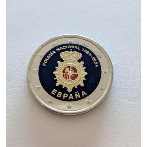 Espagne 2024 - Police Nationale - 2 Euros Commemorative Couleur - In Farbe - Colored - Colorati - Color