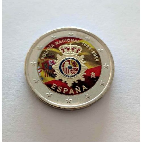 Espagne 2024 - Police Nationale - 2 Euros Commemorative Couleur - In Farbe - Colored - Colorati - Color