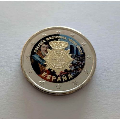 Espagne 2024 - Police Nationale - 2 Euros Commemorative Couleur - In Farbe - Colored - Colorati - Color