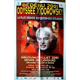 Jodorowsky Bédebu Festival Bande Dessinée Odyssée Mons Belgique 2001 Affiche 60 X 40