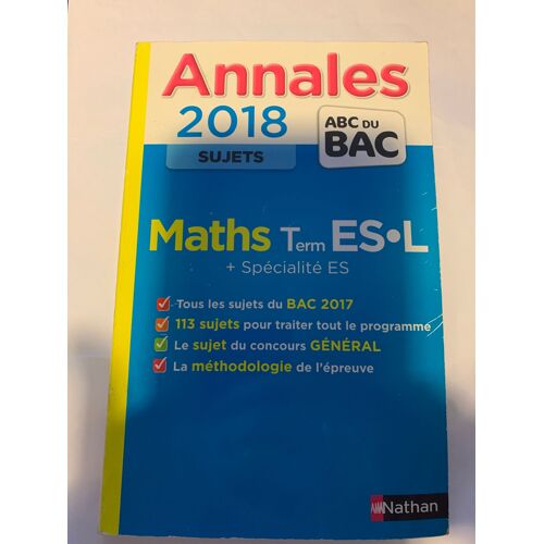 Annales Du Bac 2018 Myhs Terminales Es L