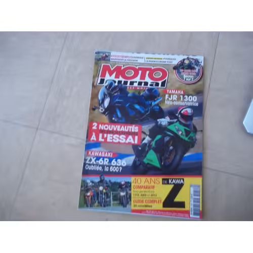 Moto Journal 2021 Yamaha Fjr 1300a,Kawasaki Zx6r 636,Kawasaki 900 Z1,Kawasaki Z1000,Yamaha 1700 Vmax,