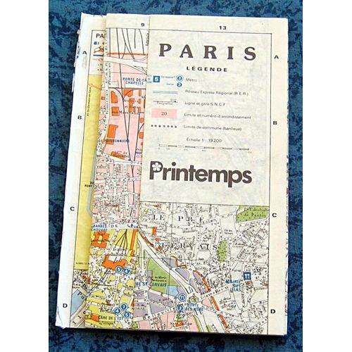 Collector. Plan De Paris Banlieue Parisienne. Printemps. 1 : 19 200.
