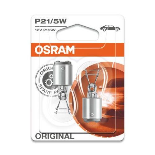 OSRAM ORIGINAL P21/4W lampe halogène, feu stop, antibrouillard arrière, 7528-02B, 12 V véhicule de tourisme, blister double (2 pièces)