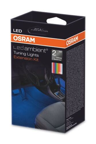 Kit d'extension OSRAM LEDambient Tuning Lights, ensemble d'extension pour LEDINT201, éclairage de l'espace intérieur de véhicule, LEDINT202, 16 couleurs, 5 modes, commande via télécommande, 12V, boîte pliante (1 pièce)