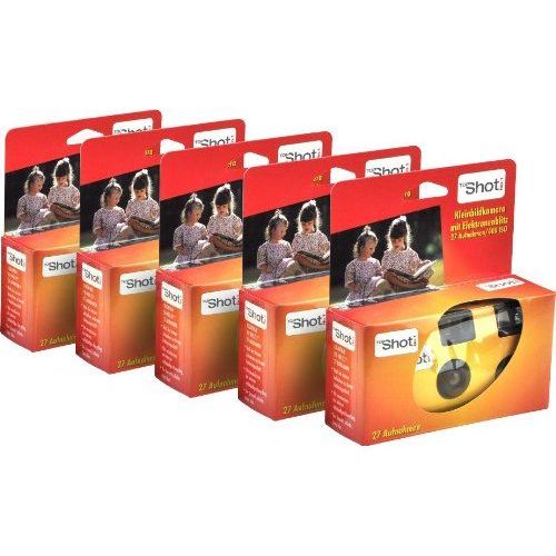 TopShot Lot de 5 appareils photo jetables pour 27 photos avec flash