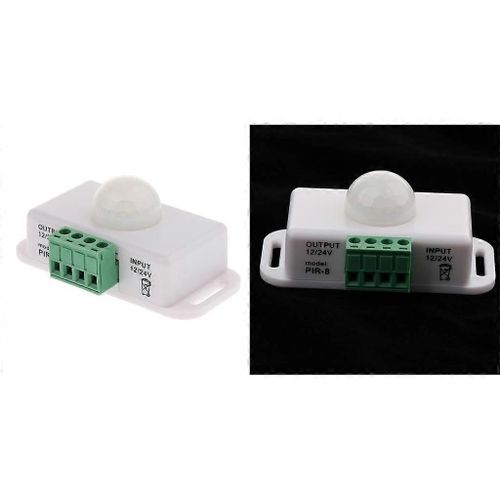 2 pièces DC 12 V 24 V PIR détecteur de mouvement interrupteur pour lampes LED, bandes lumineuses LED