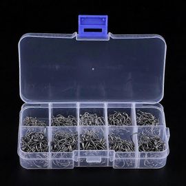 500 Pièces Hameçons De Pêche En Acier À Haute Teneur En Carbone Fly Jig Hameçon Barbelé Avec Trou 3-12 #