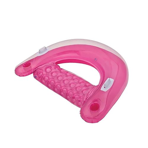 Chaise Flottante De Piscine De Siège Pratique Pour Voyager Divertissement Aquatique Été Orange-Rose-95cmx80cm
