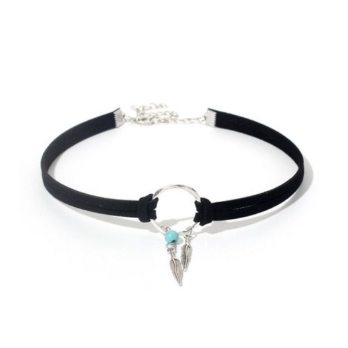 Bijoux Tour De Cou Plume Grise