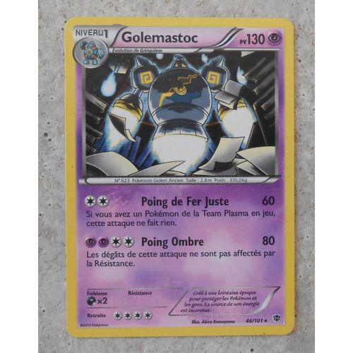 Golemastoc Holo 46/101 - Noir & Blanc - Explosion Plasma - Vf