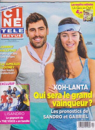 Ciné Télé Revue  24 Johnny Hallyday Lisandro Roger Leloup Garou Cyril Feraud Pujadas Enzo Baywatch 