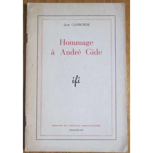 Hommage A Andre Gide
