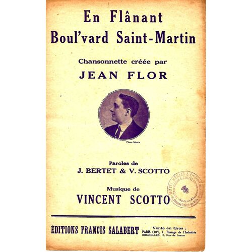 En Flânant Boul'vard St Martin.Jean Flor.