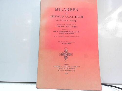 Milarepa Ou Jetsun-Kahbum - Vie De Jetsün Milarepa