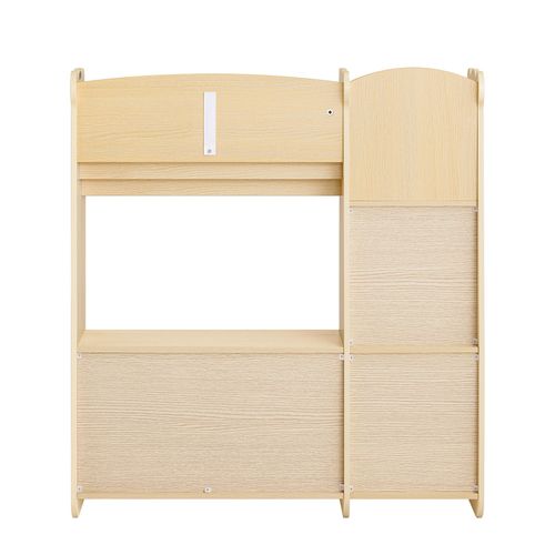 Sobuy Étagère De Rangement Pour Enfants, Meuble Rangement Pour Livres Et Jouets, Bibliothèque Organisateur Pour Chambre D'enfants, Salle De Jeux, Salon, 91x30x100 Cm, Kmb101-N