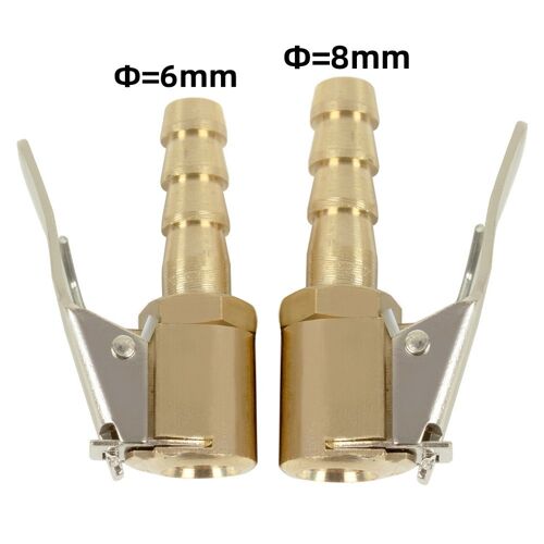 Pompe À Air Gonflable Pour Pneus De Voiture, 6mm 8mm, Clip De Serrage, Buse De Gonflage, Connecteur De Valve Pour Compresseur, Pièces Automobiles, Accessoires