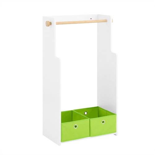 Sobuy Portant À Vêtements Enfant, Penderie Pour Enfants, Garde-Robe Enfants, Étagère À Vêtement Enfant, Portant Vêtements Pour Chambre D'enfant, 60 X 35 X 110 Cm, Kmb109-W