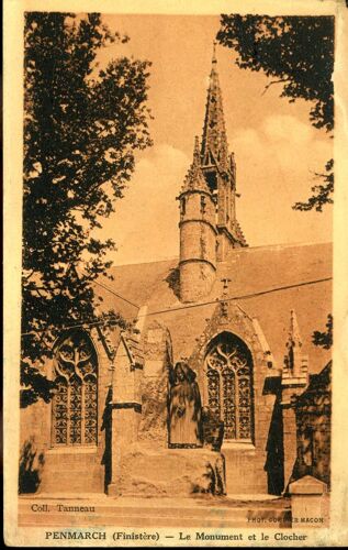 Carte Postale De Penmarch  (Finistère)  Le Monument Et Le Clocher