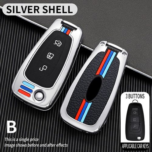 Étui En Alliage De Zinc Pour Clé Télécommande, Pour Ford Focus 2 3 Mk2 Mk3 Fiesta Mondeo Kuga Ecosport Ranger, Coque De Protection Pour Clé De Voiture