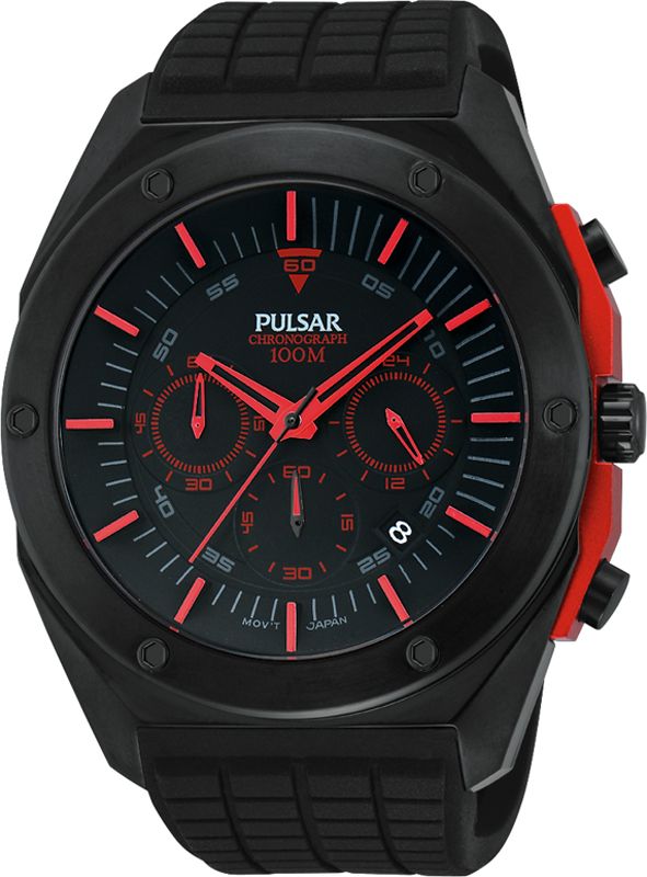 Montre Pulsar En Silicone Noir