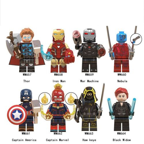 8 Pièces Wm6056 Jouets Pour Enfants Assemblés Blocs De Construction Figurines