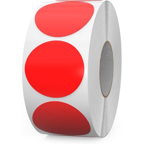 Tianyi-Étiquettes Autocollantes Rondes 38 Mm Rouge Rouleau Vinyle 1000 Gommettes Imperméable Écriture Marqueur Pour Déménagement Bureau