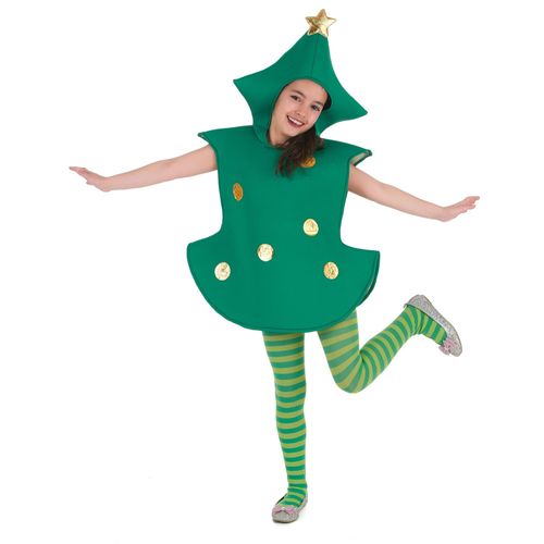 Déguisement Sapin 3d Enfant - Taille: 7 À 9 Ans