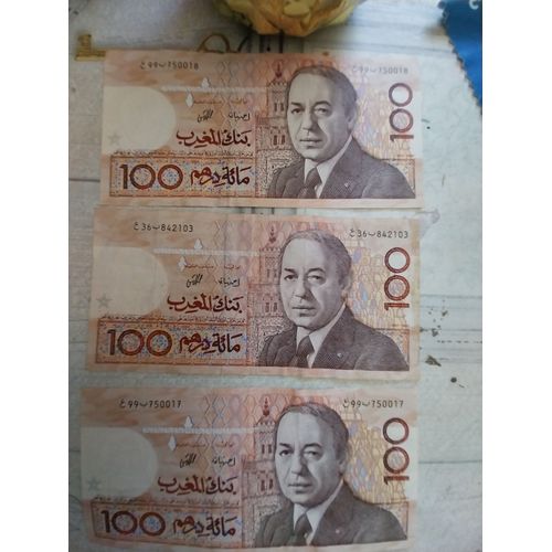 A Vendre Billet 100 Diram 50€ Pièces (3 Au Total) Sans Boîte Sans Notice