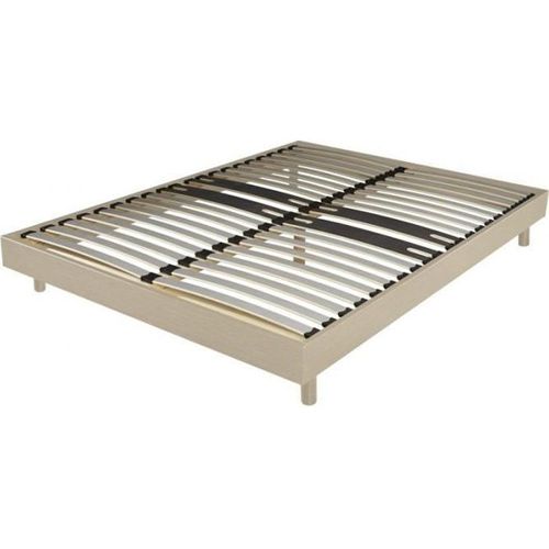 Sommier À Lattes 160x200 Decokit - Ebac - Chêne Clair - Pieds Inclus