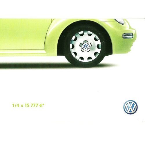 Carte Postale (10.5x15) Publicité Pour La "New Beetle" De Volkswagen (Avec Zone Adresse Au Verso) - Elle N'a Pas Voyagé