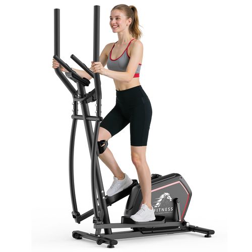 Vélo Elliptique D'Appartement, Vélo Elliptique Magnétique Ultra-Léger, Avec 16 Niveaux De Résistance, Volant D'Inertie De 10 Kg, Capacité De Charge De 150 Kg, Capteurs De Pouls, Écran Lcd.