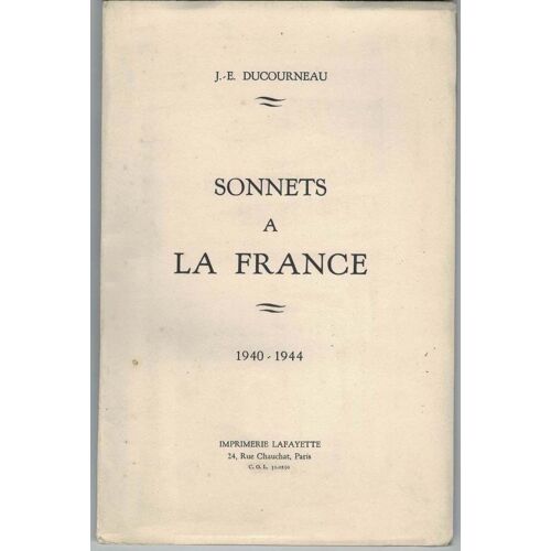 Sonnets À La France. 1940-1944